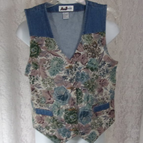 A & J Brandon Jackets & Blazers - Denim Blue and Tapestry A&J Brandon Vest Size L
